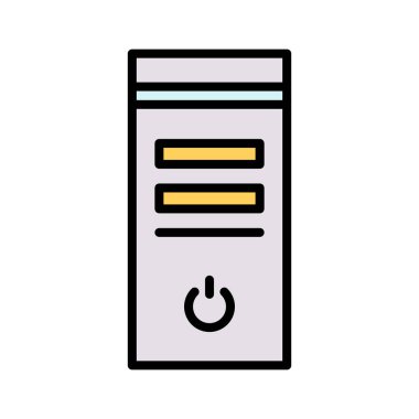 Bilgisayar, pc, işlemci, donanım simgesi vektör görüntüsü. İnternet güvenliği için de kullanılabilir. Web uygulamalarında, mobil uygulamalarda ve yazdırma ortamlarında kullanılabilir.