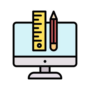 Yaratıcı, özel, tasarım ikonu vektör görüntüsü. Seo & web için de kullanılabilir. Web uygulamalarında, mobil uygulamalarda ve yazdırma ortamlarında kullanılabilir.