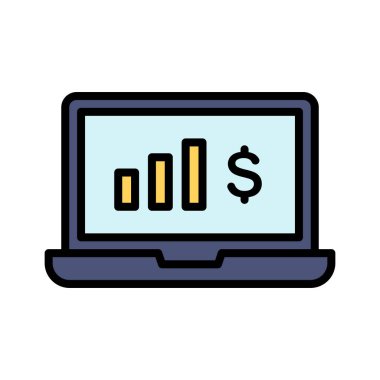 Kazanç, para kazanma, kâr simgesi vektör imajı. Finans ve Para için de kullanılabilir. Web uygulamalarında, mobil uygulamalarda ve yazdırma ortamlarında kullanılabilir.