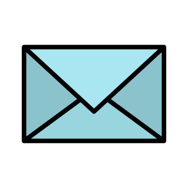 E- posta, gelen kutusu, mesaj, metin simgesi vektör resmi. Telefon ve tablet olarak kullanılabilir. Mobil uygulamalar, web uygulamaları ve yazdırma ortamları için elverişli.