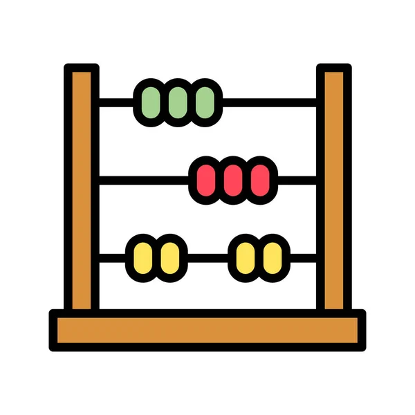 Abacus Calculate Maths Icon Vector Image Can Also Used Education — Stock Vector