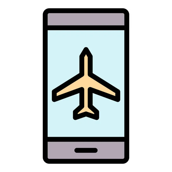Modo Avión Icono Imagen Vectorial Puede Utilizar Para Teléfono Tableta — Archivo Imágenes Vectoriales