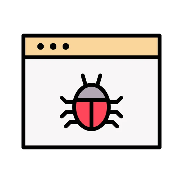 Application Malware Virus Icon Vector Image Can Also Used Cyber — Stock Vector