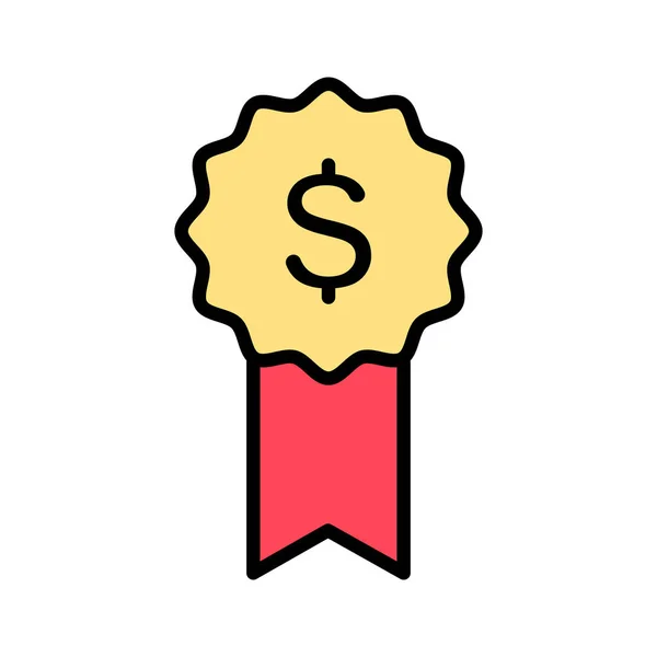 Premio Dinero Ganancias Insignia Icono Imagen Vectorial También Puede Utilizar — Vector de stock