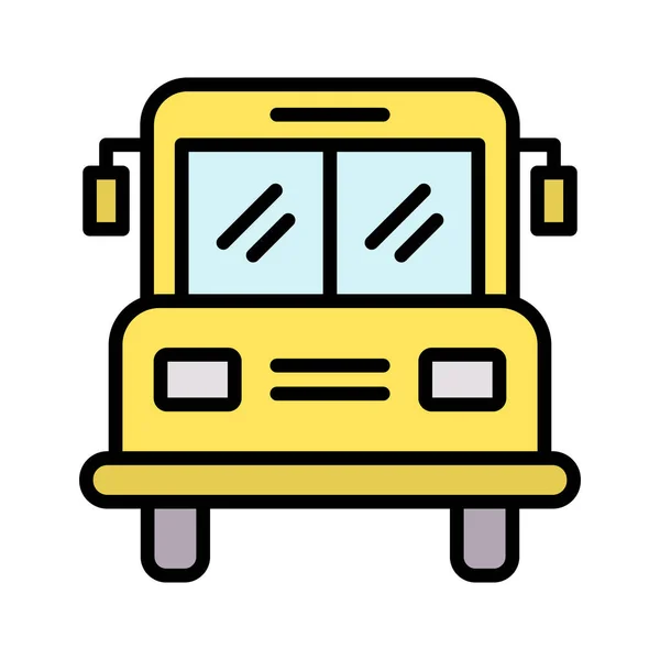 Bus School Transport Icon Vector Image Can Also Used Education — Stock Vector