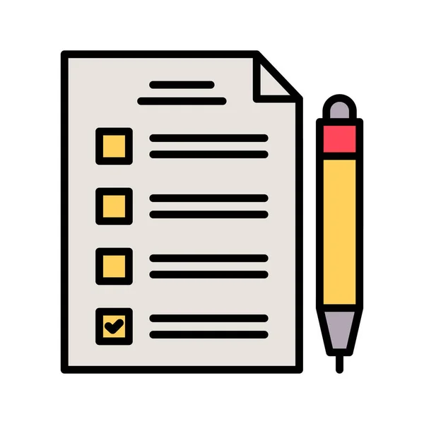 Zakelijk Plan Planning Checklist Pictogram Vectorbeeld Kan Ook Gebruikt Worden — Stockvector