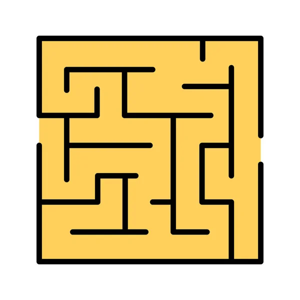 Défi Labyrinthe Puzzle Icône Solution Image Vectorielle Peut Également Être — Image vectorielle