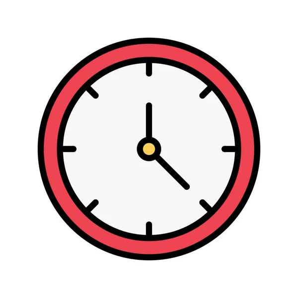 Klok Tijd Horloge Pictogram Vector Afbeelding Kan Ook Worden Gebruikt — Stockvector