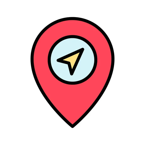 Direction Location Pin Icon Vector Image Can Also Used Maps — Stock Vector