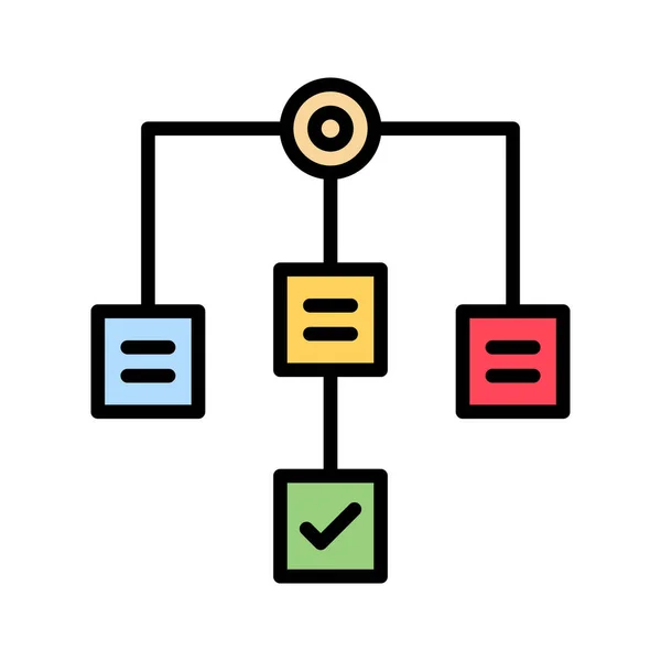 Feito Implementação Imagem Vetorial Ícone Fluxo Trabalho Também Pode Ser — Vetor de Stock