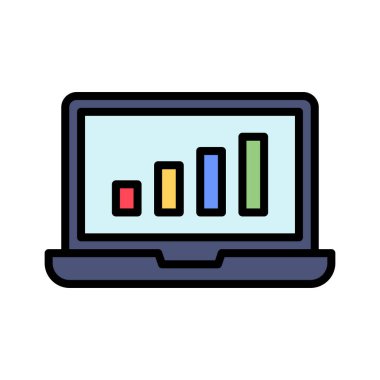 Büyüme, grafik, ilerleme ikonu vektör görüntüsü. Finans ve Para için de kullanılabilir. Web uygulamalarında, mobil uygulamalarda ve yazdırma ortamlarında kullanılabilir.