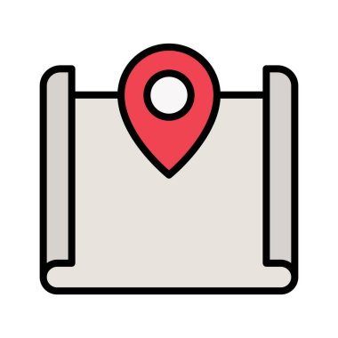 Konum, harita, pin ikonu vektör görüntüsü. Navigasyon için de kullanılabilir. Web uygulamalarında, mobil uygulamalarda ve yazdırma ortamlarında kullanılabilir.