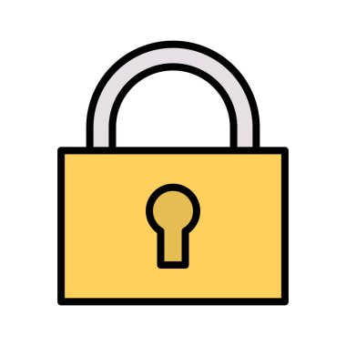 Kilitle, özel, kapalı simge vektör görüntüsü. Siber güvenlik için de kullanılabilir. Web uygulamalarında, mobil uygulamalarda ve yazdırma ortamlarında kullanılabilir.