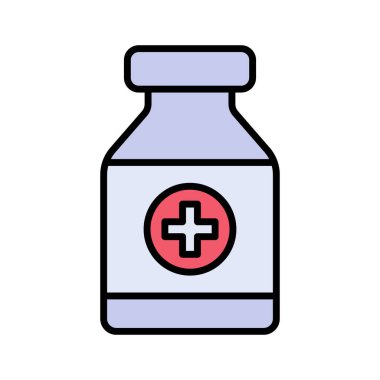 İlaç Simgesi vektör görüntüsü. Revir için kullanılabilir. Mobil uygulamalar, web uygulamaları ve yazdırma ortamları için elverişli.