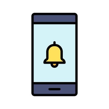 Mobil, bilgilendirme, mesaj ikonu vektör görüntüsü. Siber güvenlik için de kullanılabilir. Web uygulamalarında, mobil uygulamalarda ve yazdırma ortamlarında kullanılabilir.