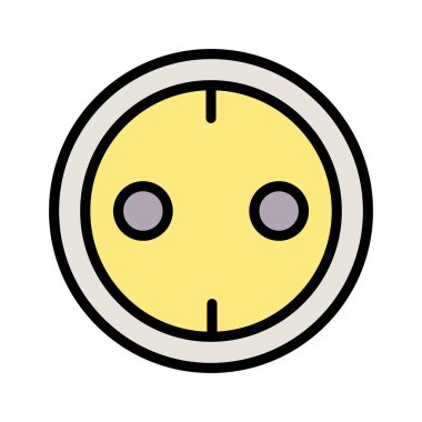 Priz, anahtar, elektrik ikonu vektör görüntüsü. Telefon ve tablet olarak kullanılabilir. Mobil uygulamalar, web uygulamaları ve yazdırma ortamları için elverişli.