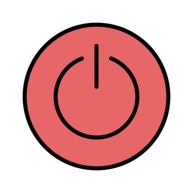 Güç, arayüz, simge vektör görüntüsü. Bilgi teknolojisi için de kullanılabilir. Web uygulamalarında, mobil uygulamalarda ve yazdırma ortamlarında kullanılabilir.