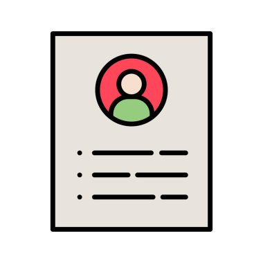 Devam et, CV, görev simgesi vektör görüntüsü. İş ve ofis için de kullanılabilir. Web uygulamalarında, mobil uygulamalarda ve yazdırma ortamlarında kullanılabilir.