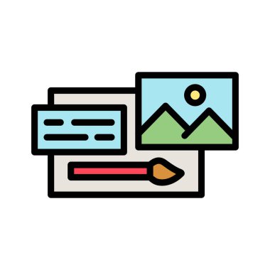 Tema, tema değiştir, boya, ikon vektör görüntüsünü düzenle. Telefon ve tablet olarak kullanılabilir. Mobil uygulamalar, web uygulamaları ve yazdırma ortamları için elverişli.