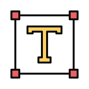 Tipografi, yazı tipi, metin ikonu vektör resmi. Seo & web için de kullanılabilir. Web uygulamalarında, mobil uygulamalarda ve yazdırma ortamlarında kullanılabilir.