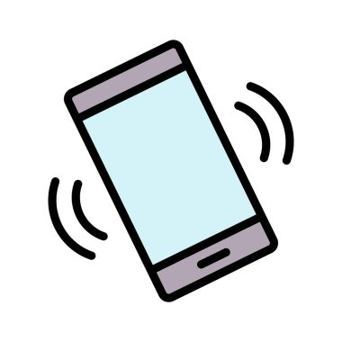 Titreşim, titreşimli telefon, titreşimli ikon vektör görüntüsü. Telefon ve tablet olarak kullanılabilir. Mobil uygulamalar, web uygulamaları ve yazdırma ortamları için elverişli.