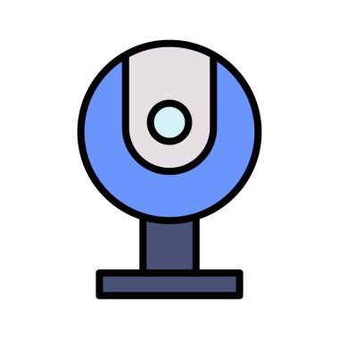 Webcam, kamera, video ikon vektör görüntüsü. Seo & web için de kullanılabilir. Web uygulamalarında, mobil uygulamalarda ve yazdırma ortamlarında kullanılabilir.