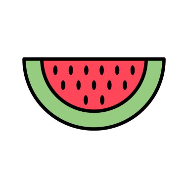 Karpuz, meyve, meyve suyu ikonu vektör görüntüsü. Yaz & Tatilleri için kullanılabilir. Mobil uygulamalar, web uygulamaları ve yazdırma ortamları için elverişli.