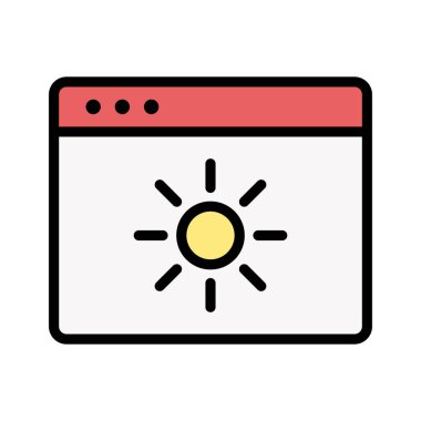 Web sayfası, parlaklık, simge vektör görüntüsünü büyüt. Web sayfaları için de kullanılabilir. Web uygulamalarında, mobil uygulamalarda ve yazdırma ortamlarında kullanılabilir.