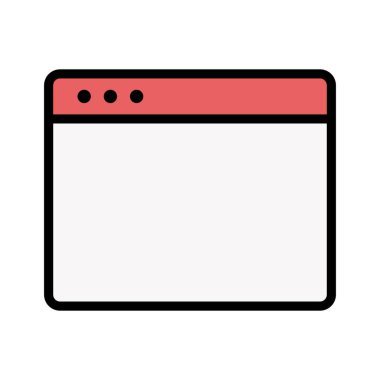 Webpage, browser, website icon vector image. Can also be used for Webpages. Suitable for use on web apps, mobile apps and print media.