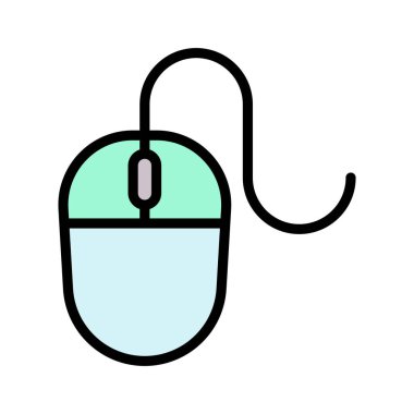 Wire mouse, mouse Icon vector image. Can be used for phone and tablet. Suitable for mobile apps, web apps and print media.