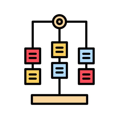 Workflow icon vector image. Can also be used for project management. Suitable for use on web apps, mobile apps and print media.