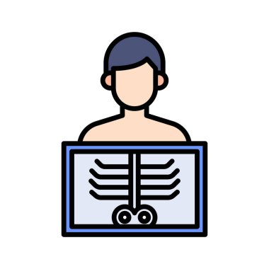 X-ray Simgesi vektör görüntüsü. Revir için kullanılabilir. Mobil uygulamalar, web uygulamaları ve yazdırma ortamları için elverişli.