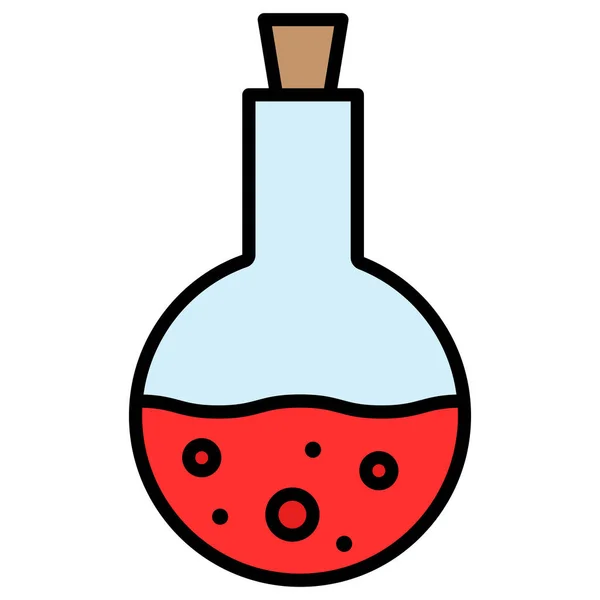 Chemiekolben Symbolvektorbild Kann Auch Für Speisen Und Getränke Verwendet Werden — Stockvektor