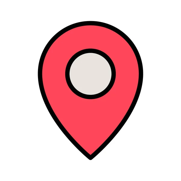 Gps Navigation Location Pin Map Icon Vector Image 전화와 태블릿에 — 스톡 벡터