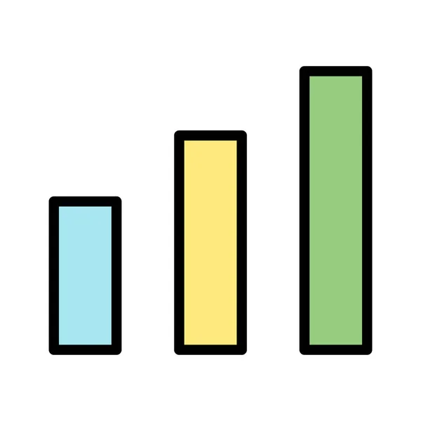 Graph Stats Growth Icon Vector Image 전화와 태블릿에 수있다 모바일 — 스톡 벡터