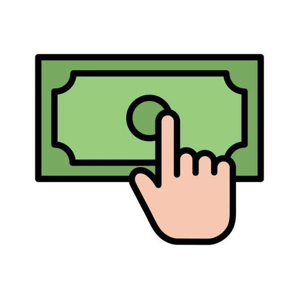 Dar Dinero Mano Pagar Imagen Vector Icono También Puede Utilizar — Vector de stock