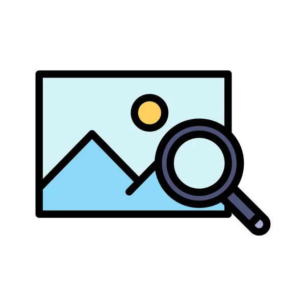 Image Search Content Management Icon Vector Image Can Also Used — Stock Vector