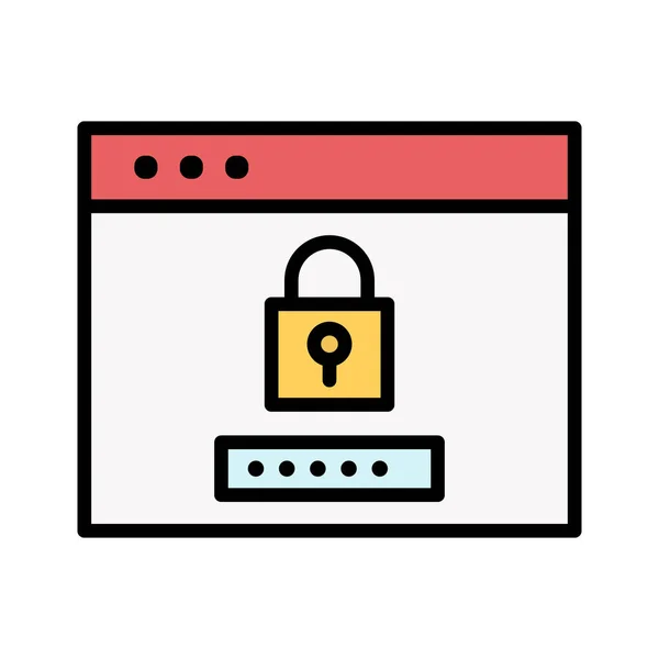 Lock Passwort Secure Icon Vektor Image Kann Auch Für Die — Stockvektor