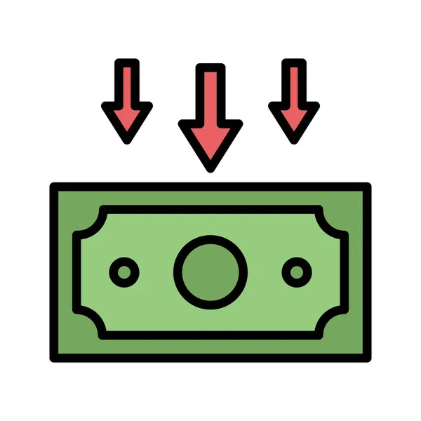 Perte Revenu Icône Déclin Image Vectorielle Peut Également Être Utilisé — Image vectorielle