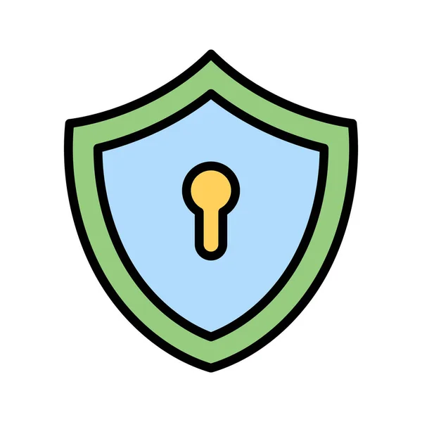 Bloqueo Escudo Imagen Vectorial Icono Seguridad También Puede Utilizar Para — Archivo Imágenes Vectoriales