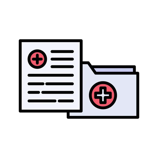 Medical Folder Icon Vektorbild Kann Für Die Medizin Verwendet Werden — Stockvektor