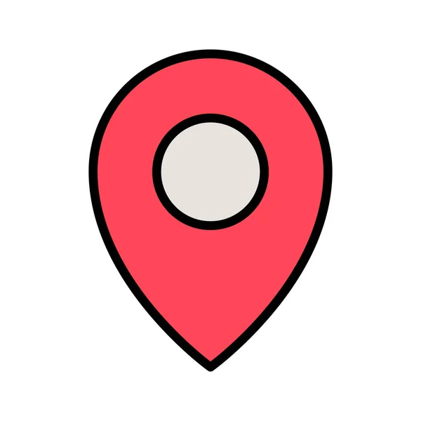 Pin Location Marker Icon Vector Image Использован Лечения Подходит Использования — стоковый вектор