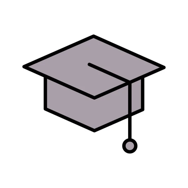 Student Hat Cap Degree Completed Icon Vector Image Can Also — Stock Vector