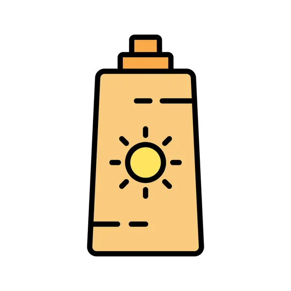 Sonnencreme Sonnencreme Lotion Icon Vektor Image Kann Für Sommer Ferien — Stockvektor