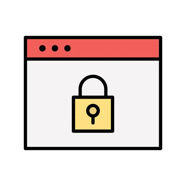 Webseite Gesperrt Passwort Schutz Websitesymbol Vektorbild Kann Auch Für Shopping — Stockvektor