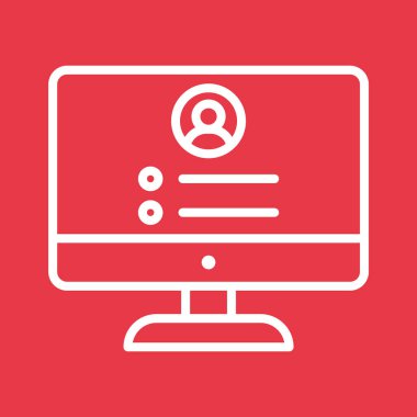 Gdpr Kullanıcı, hesap, ekran simgesi vektör resmi. Bankacılık ve finans için de kullanılabilir. Web uygulamalarında, mobil uygulamalarda ve yazdırma ortamlarında kullanılabilir.