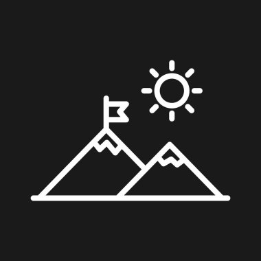 Başarı, görev, hedef, strateji ikonu vektör görüntüsü. Bankacılık ve finans için de kullanılabilir. Web uygulamalarında, mobil uygulamalarda ve yazdırma ortamlarında kullanılabilir.