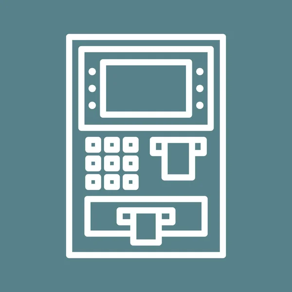Geldautomaat Automaat Bank Contant Geld Geld Pictogram Vectorafbeelding Kan Ook — Stockvector