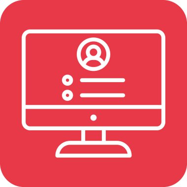 Gdpr Kullanıcı, hesap, ekran simgesi vektör resmi. Bankacılık ve finans için de kullanılabilir. Web uygulamalarında, mobil uygulamalarda ve yazdırma ortamlarında kullanılabilir.