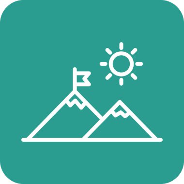 Başarı, görev, hedef, strateji ikonu vektör görüntüsü. Bankacılık ve finans için de kullanılabilir. Web uygulamalarında, mobil uygulamalarda ve yazdırma ortamlarında kullanılabilir.